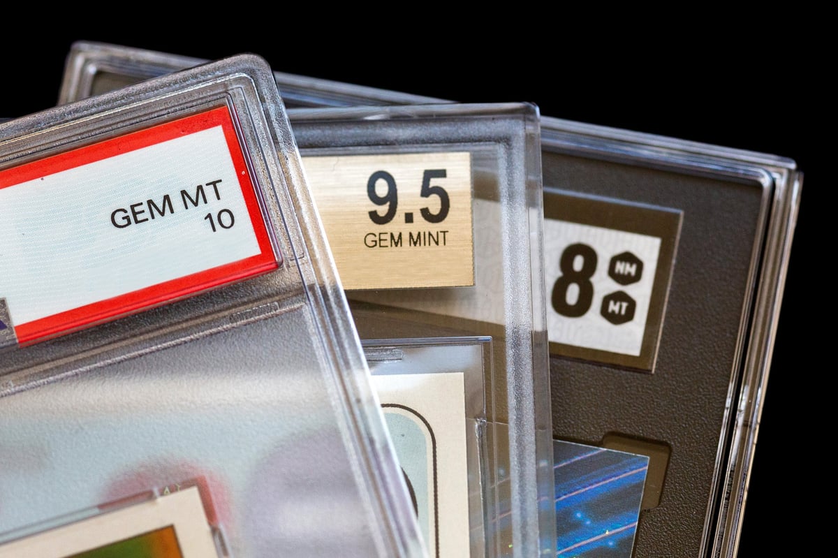 Professionally graded sports cards collection from 50,000 card estate — learn to collect with free guides from real experience